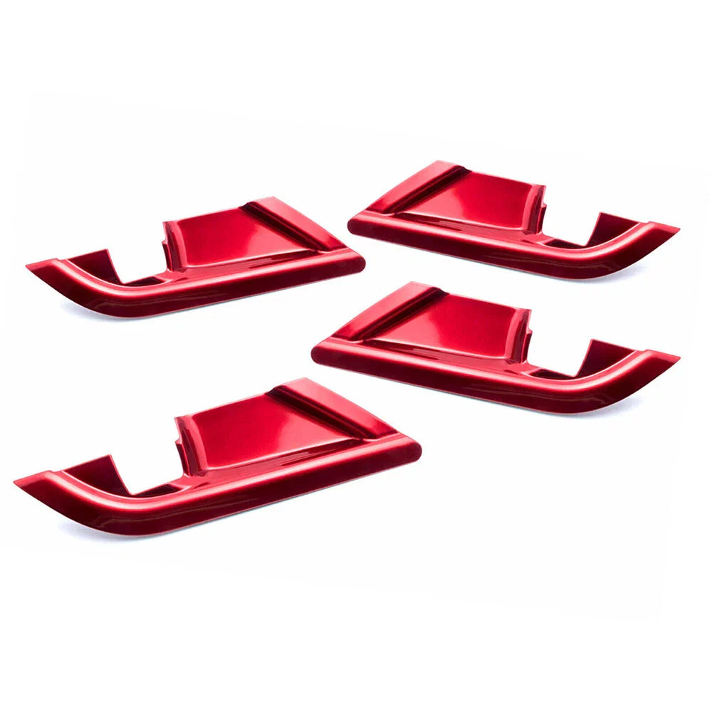 4 x Interior Door Handle Bowl Cover Trim Red for Toyota Camry (2018-2023)