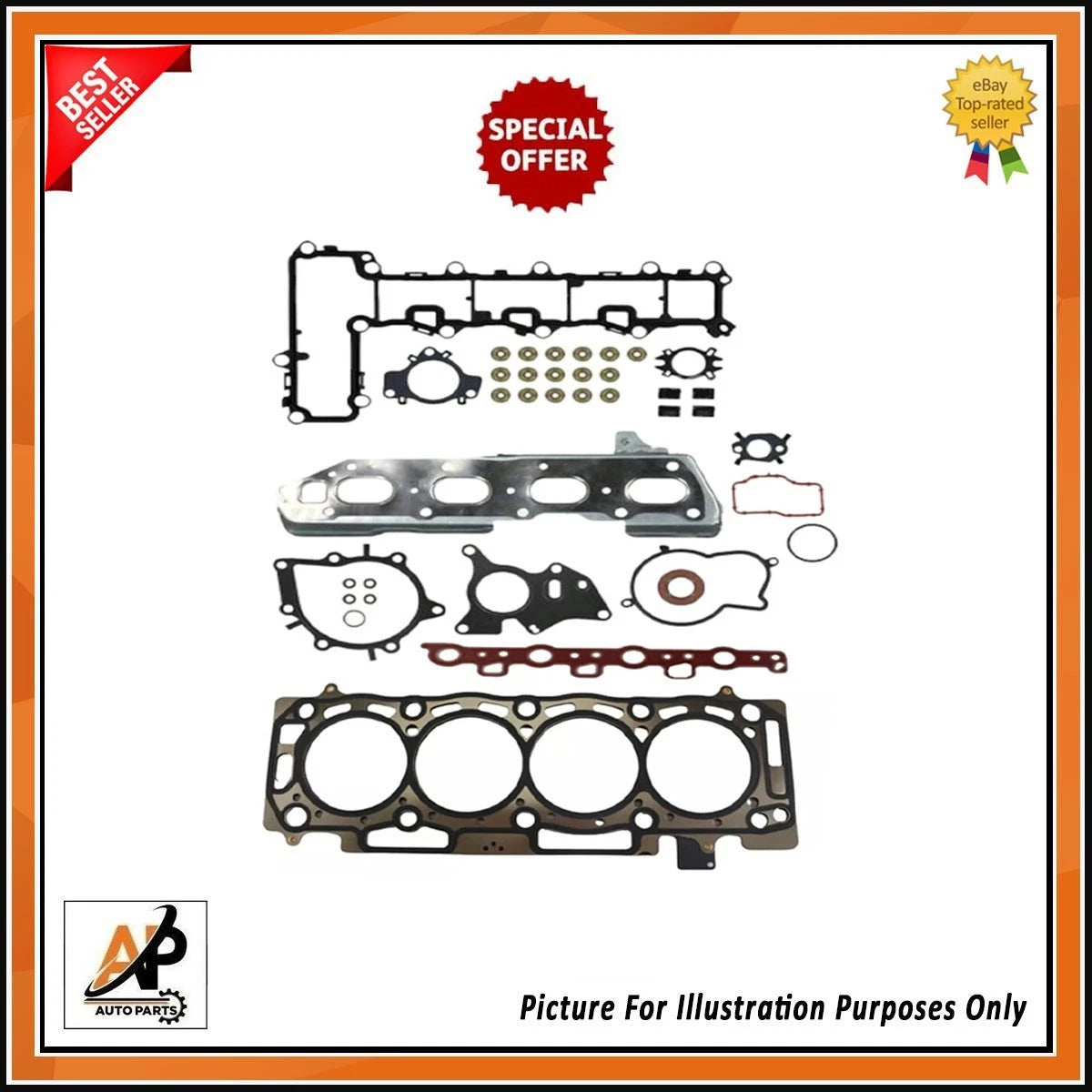 Cylinder Head Gasket Set with Bolts for Peugeot Boxer 2.0 BlueHDi (2014–2023)