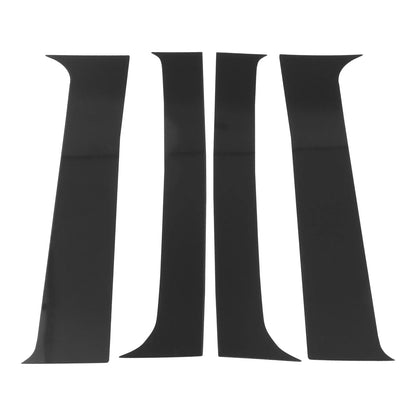 4 Pcs Door Pillar Window Trim for Chevy Silverado (2000-2006) Black