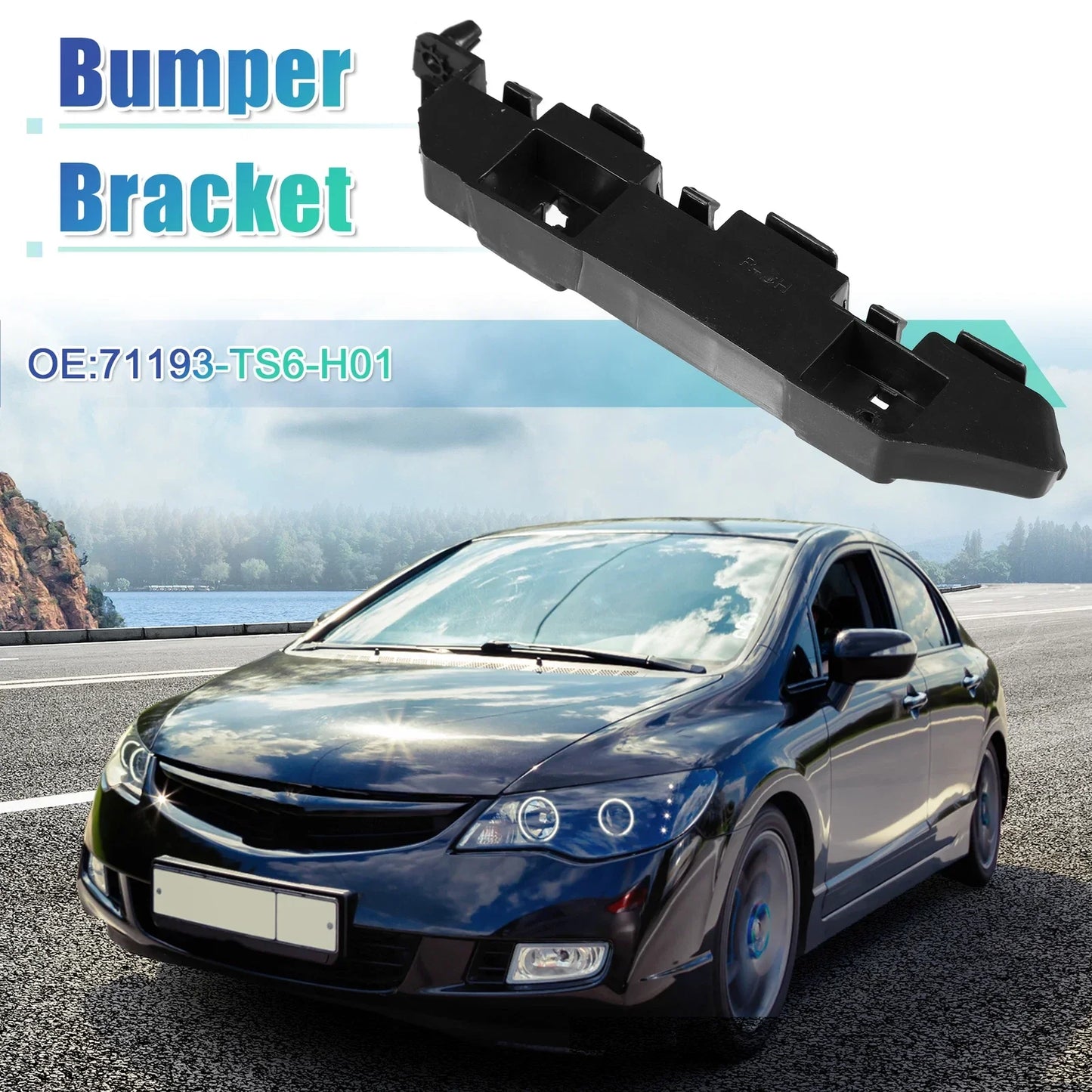 Right Side Front Bumper Bracket for Honda Civic (2012-2015)