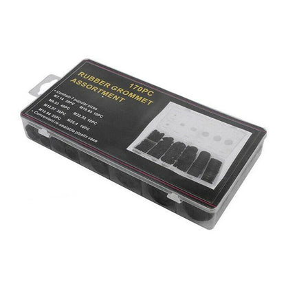 170 Pcs Mixed Rubber Grommets for Car Panel Hole Plugs & Electrical Wires