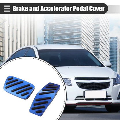 Brake & Accelerator Pedal Covers for Chevrolet Cruze (2009-2020) Black Blue