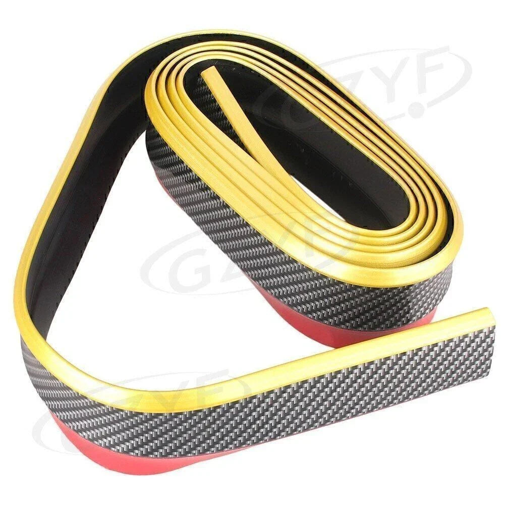 Carbon Fiber Splitter Body Spoiler Rubber w/3M Adhesive for Front & Rear