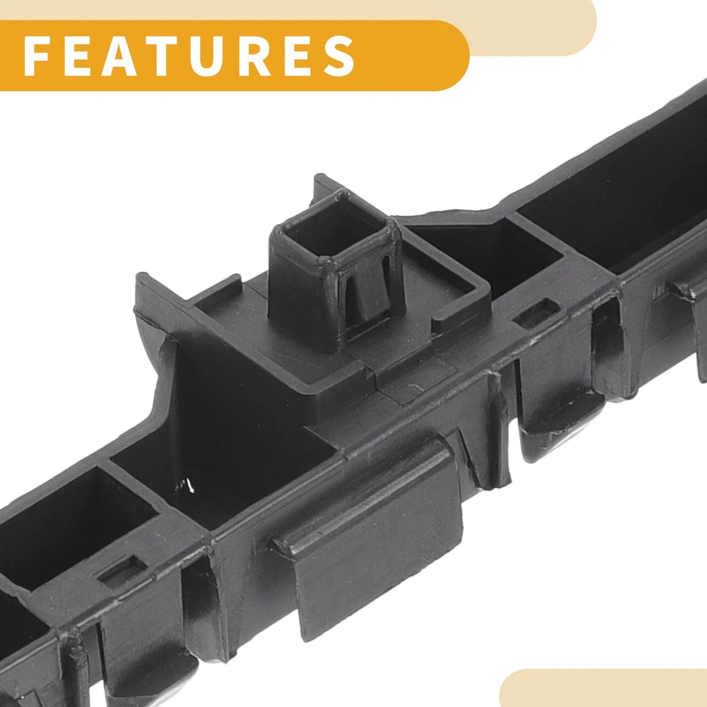 RH Side Rear Bumper Support Bracket for Honda HR-V (2016-2018) 1 x Black ABS