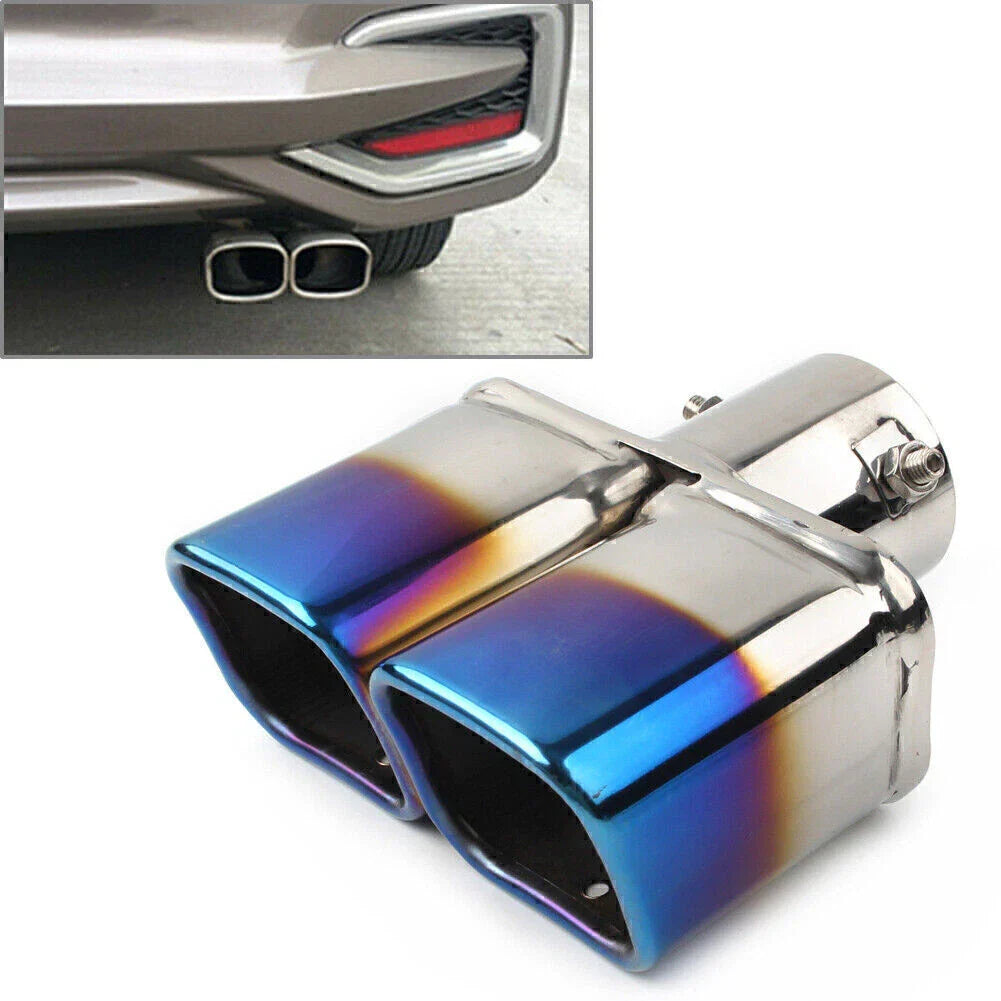 Stainless Steel Dual Exhaust Pipe Tail Muffler Tip for Car Accessories