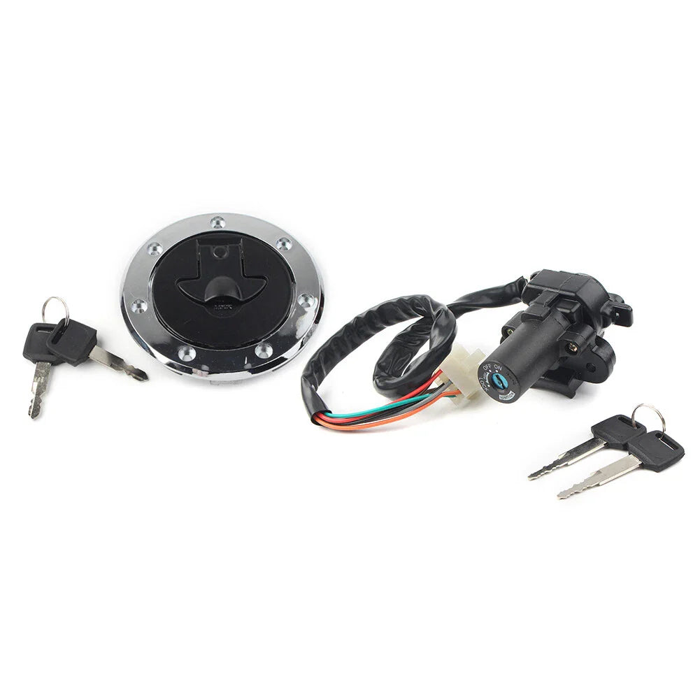 Fuel Gas Cap Ignition Switch Lock Set for Kawasaki Ninja ZX6R ZX7R ZX9R (2000-2002)
