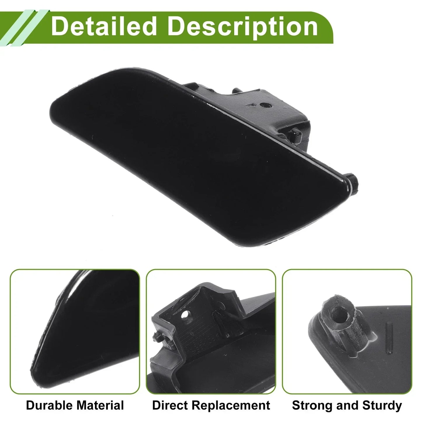 Left Washer Nozzle Cover for Porsche Panamera 2014-2016 Black