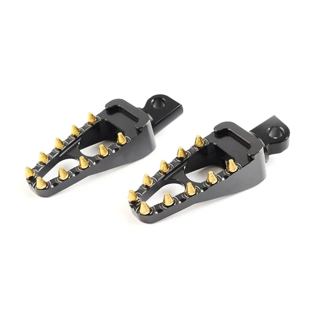 Black Gold Male Mount Foot Pegs for Harley Touring Sportster Dyna