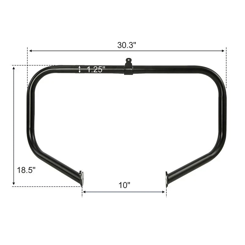 Black Highway Engine Guard Crash Bar Footpeg for Harley Electra Glide (09-24)