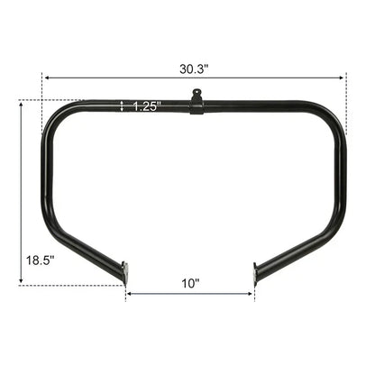 Black Highway Engine Guard Crash Bar Footpeg for Harley Electra Glide (09-24)