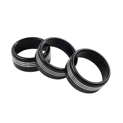 Blk AC Climate Control Knob Ring Covers for Subaru Forester XV Crosstrek WRX STi (2014-2021)