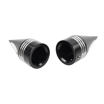 Black & White Spike Front Axle Cap Nut for Harley Touring Dyna Sportster