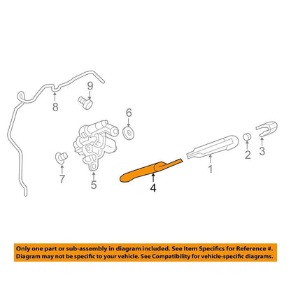 Rear Glass Wiper Blade for Chevrolet Spark (2016–2021)
