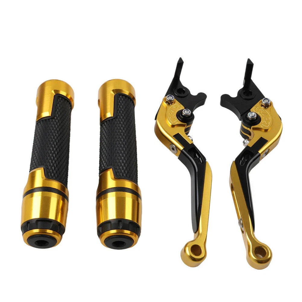 Gold Extendable Brake Clutch Levers & Handlebar Grips for Benelli TRK502/X