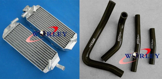 Aluminum Radiator + Black Hose for Suzuki RM 250 (1996-1998)