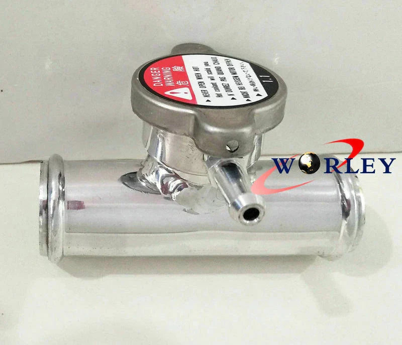 38mm Alloy Inline Radiator Pipe Filler Neck & 1.1 BAR Cap for Car