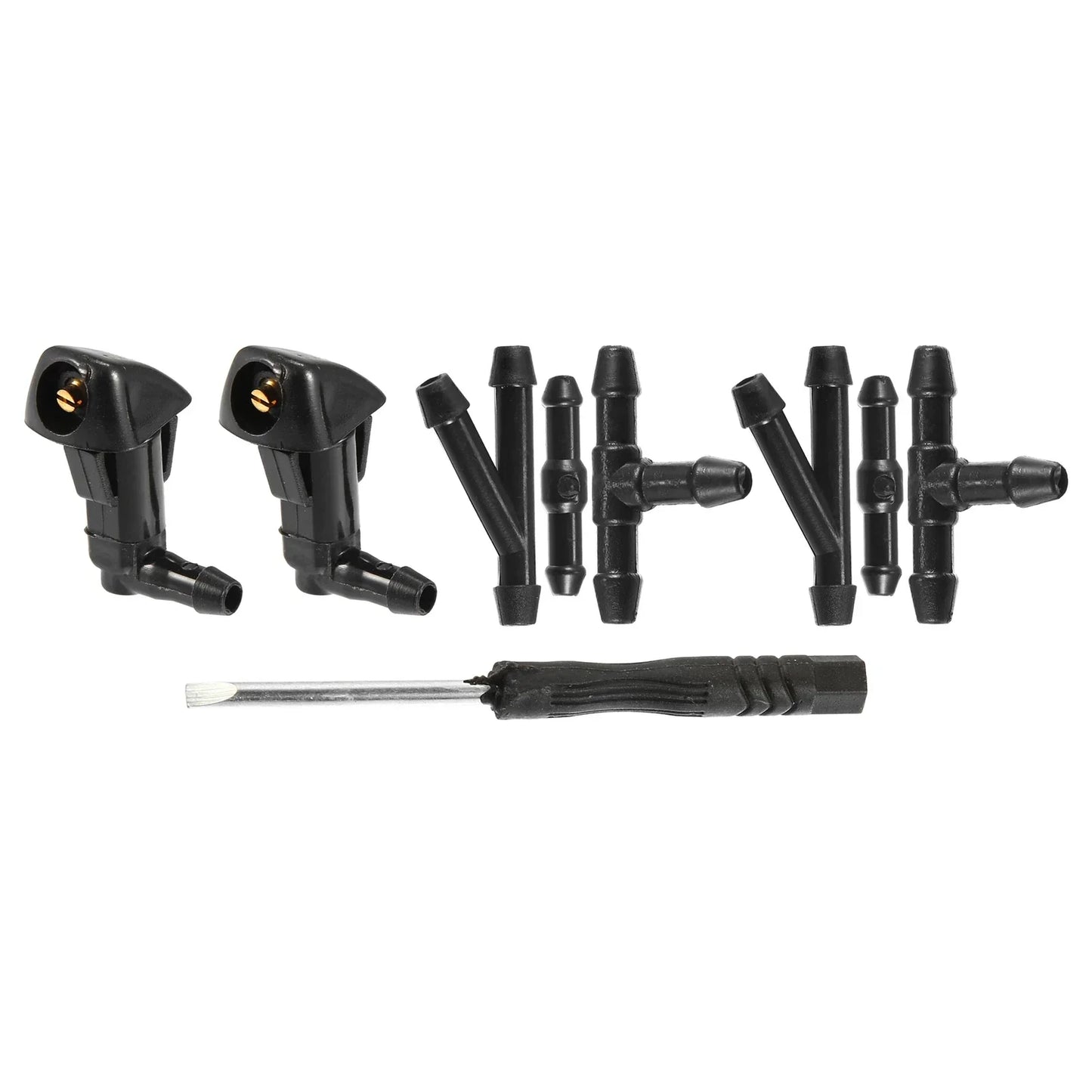 2 x Windshield Washer Nozzles Kit with Connectors for Honda
