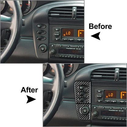 Radio Control Switch Panel Cover Trim for Porsche Boxster 1998-2004 Black
