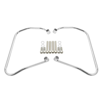 Chrome Saddlebag Support Brackets for Harley Softail Slim (2018-2024)