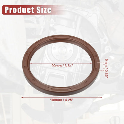 2 x Engine Crankshaft Seals for Lexus ES350 (2007-2023) Rubber