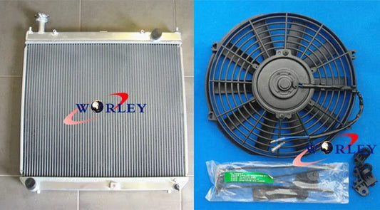 Aluminum Radiator + Fan for Toyota Hiace (1995-2004)