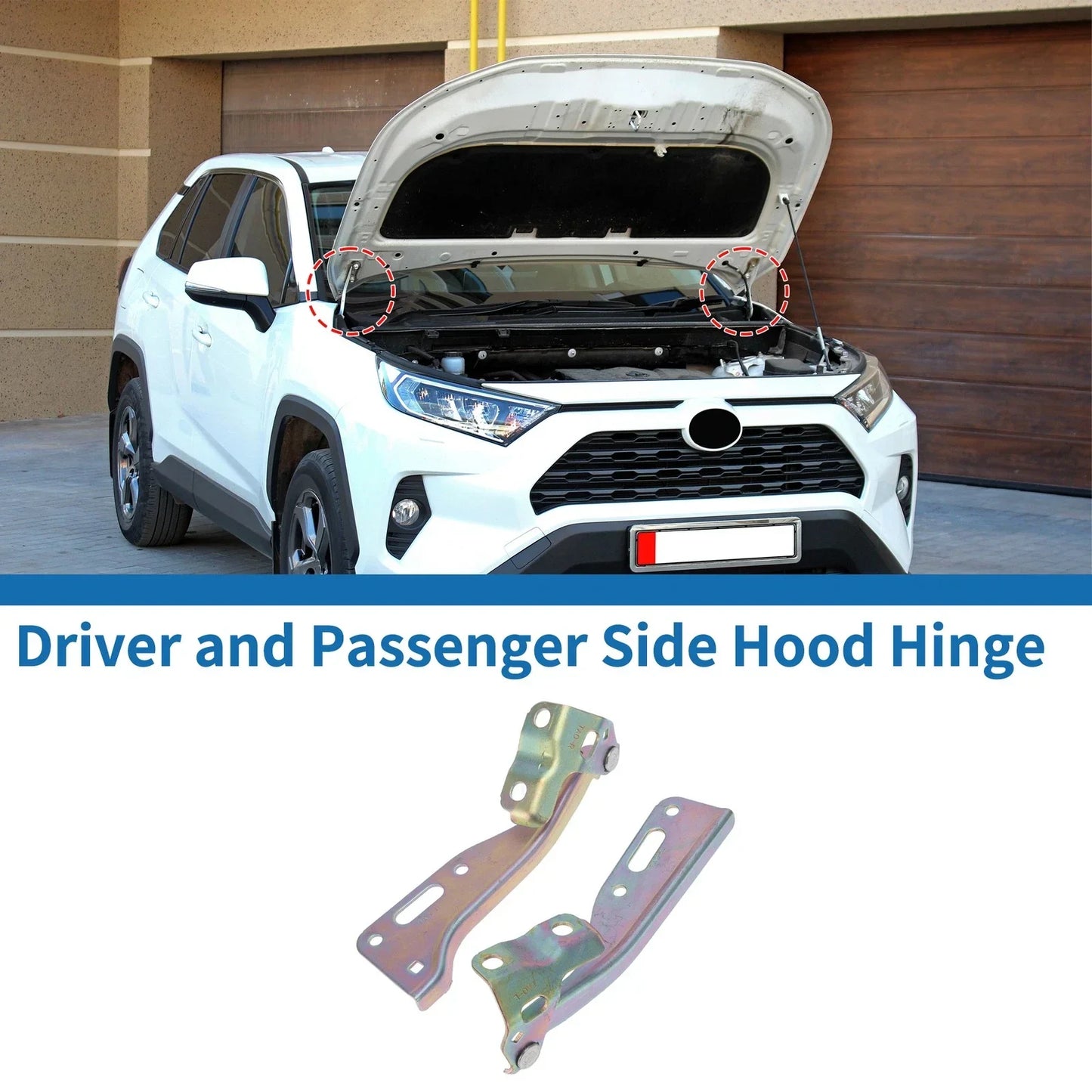 Hood Hinges for Honda Accord 2008-2012 Front Bonnet Bracket 1 Pair