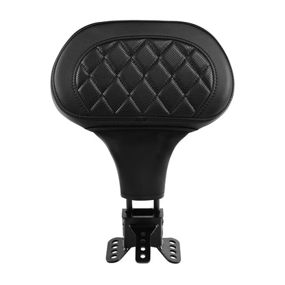 Black Driver Rider Backrest Pad for Harley Touring Road King Glide (1988-2024)