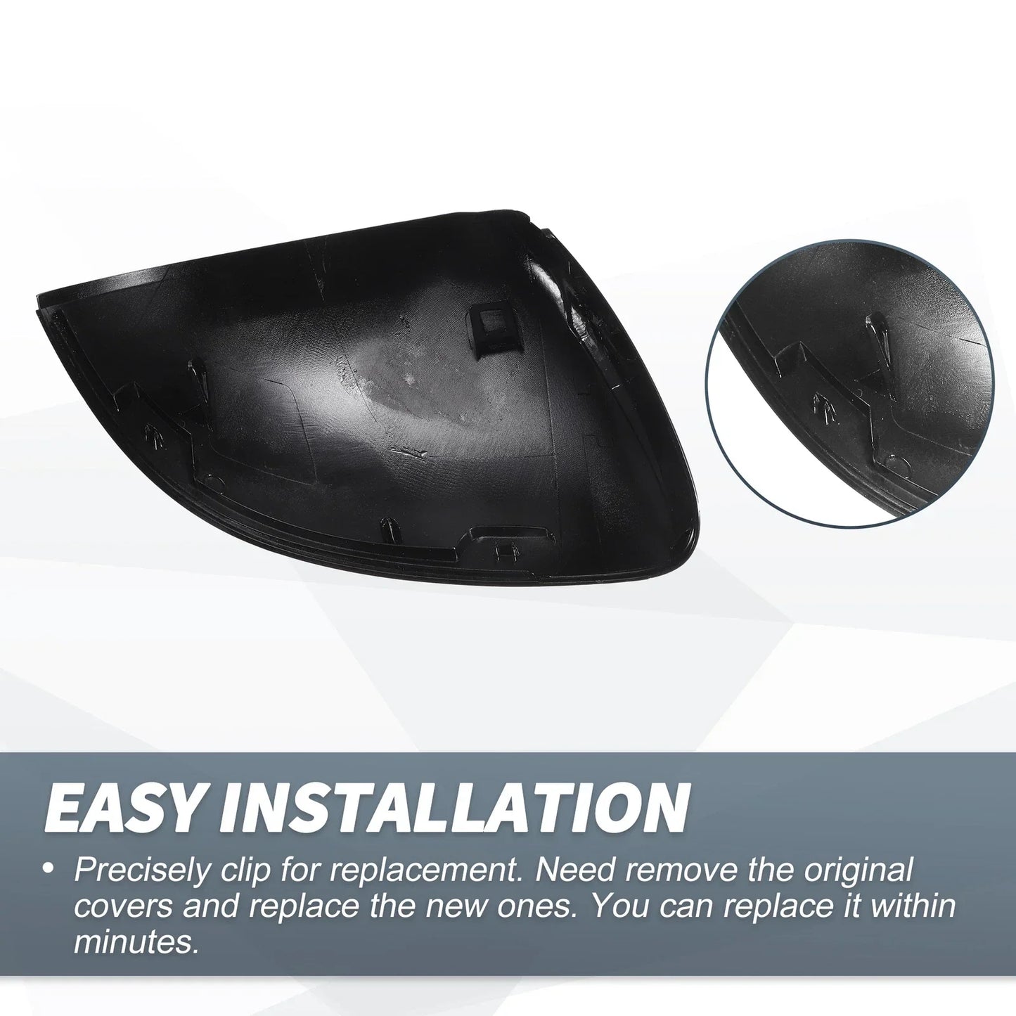 Rearview Mirror Cover Cap Gloss Black for Mercedes-Benz C S-Class (2022-2023)