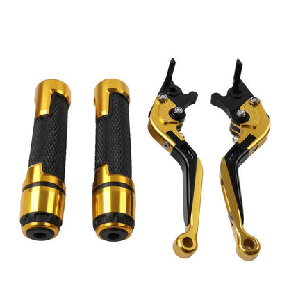 Gold Extendable Brake Clutch Levers Grip Set for Kawasaki Z650 Z900 (2017-2023)