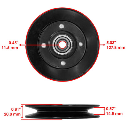 Deck Spindle Blade and Pulley Replacement for John Deere M128485 (2010–2020)