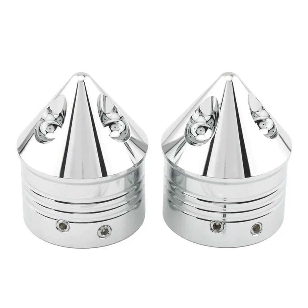 Front Wheel Axle Nut Cover Cap for Harley Touring Road Glide Dyna Softail