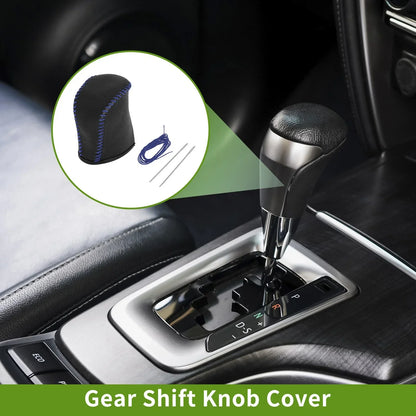 Car Gear Shift Knob Cover for Lexus NX300 2014-2021 - Pebbled Black Blue