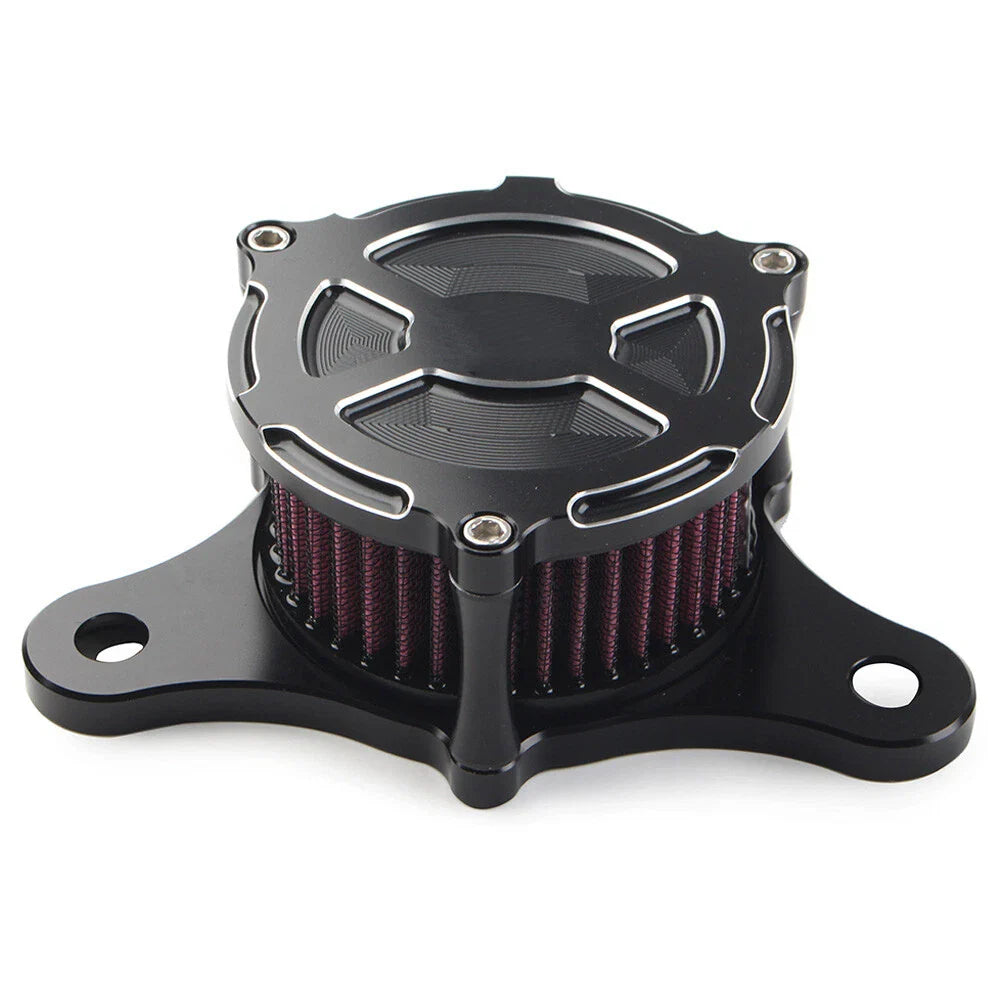 Black Air Cleaner Red Intake Filter Kit for Harley Dyna Softail Road King (2006-2023)