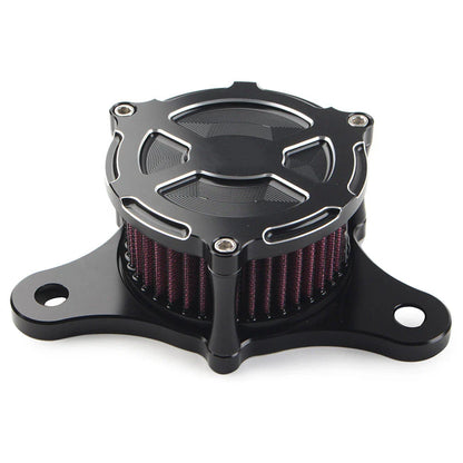 Black Air Cleaner Red Intake Filter Kit for Harley Dyna Softail Road King (2006-2023)