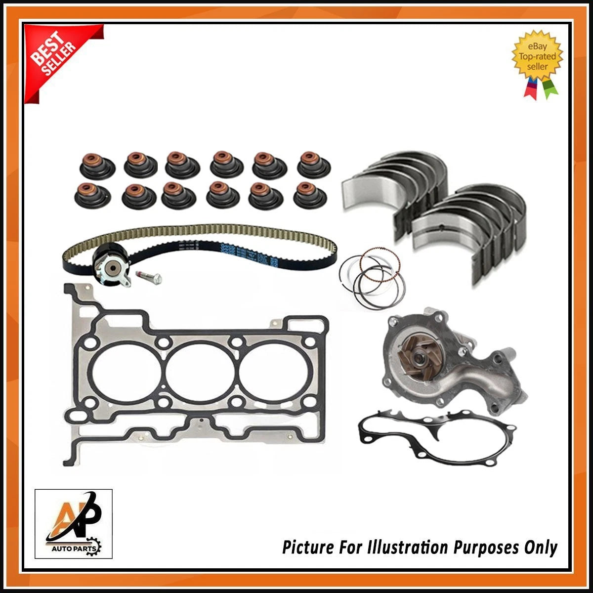 Engine Rebuild Bearing Kit for Ford Focus Fiesta (2014–2019)