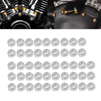 48X Chrome Engine Bolt Topper Caps for Harley Twin Cam Touring Road Glide