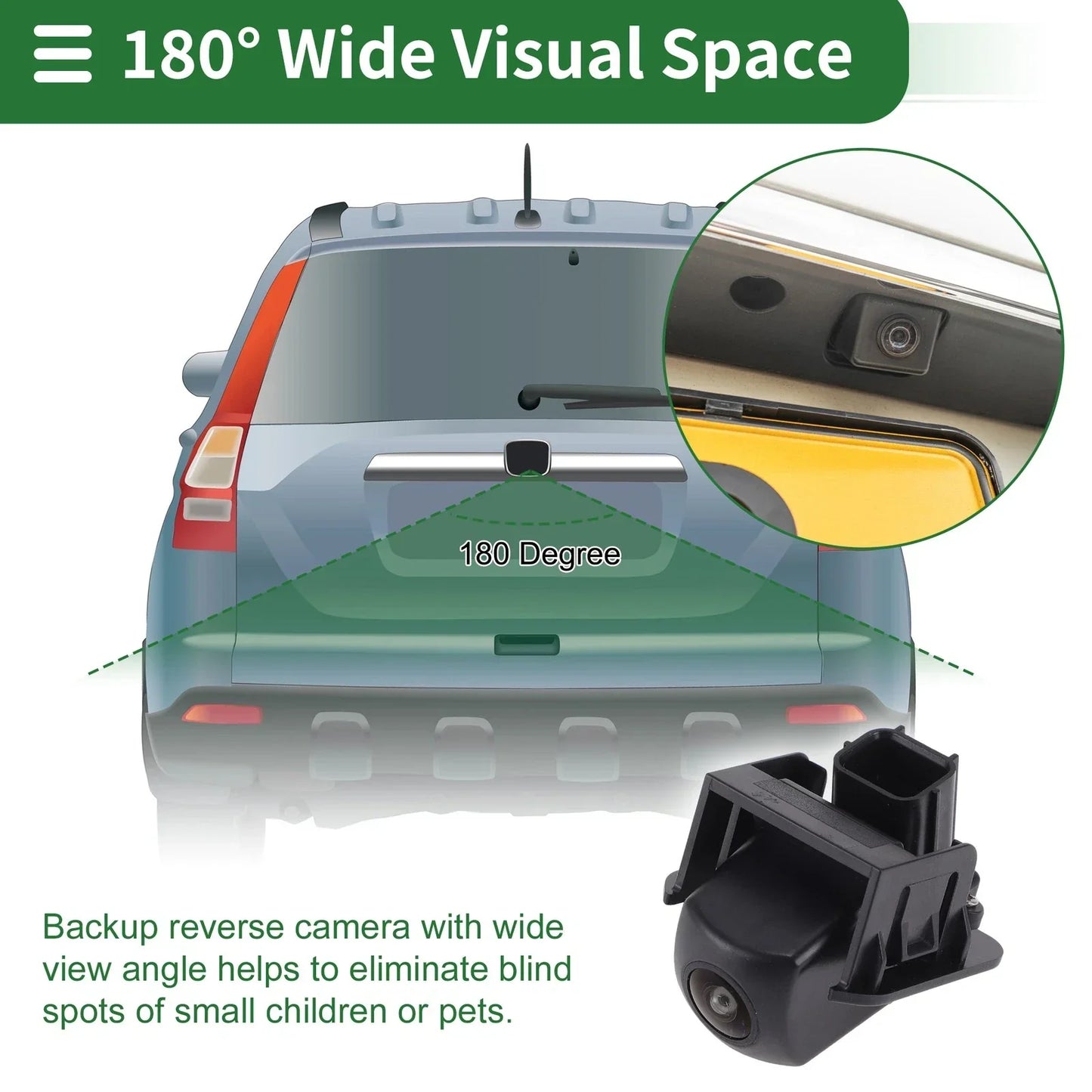 Rear View Camera 120-180 Degree for Honda Accord (2013-2017)