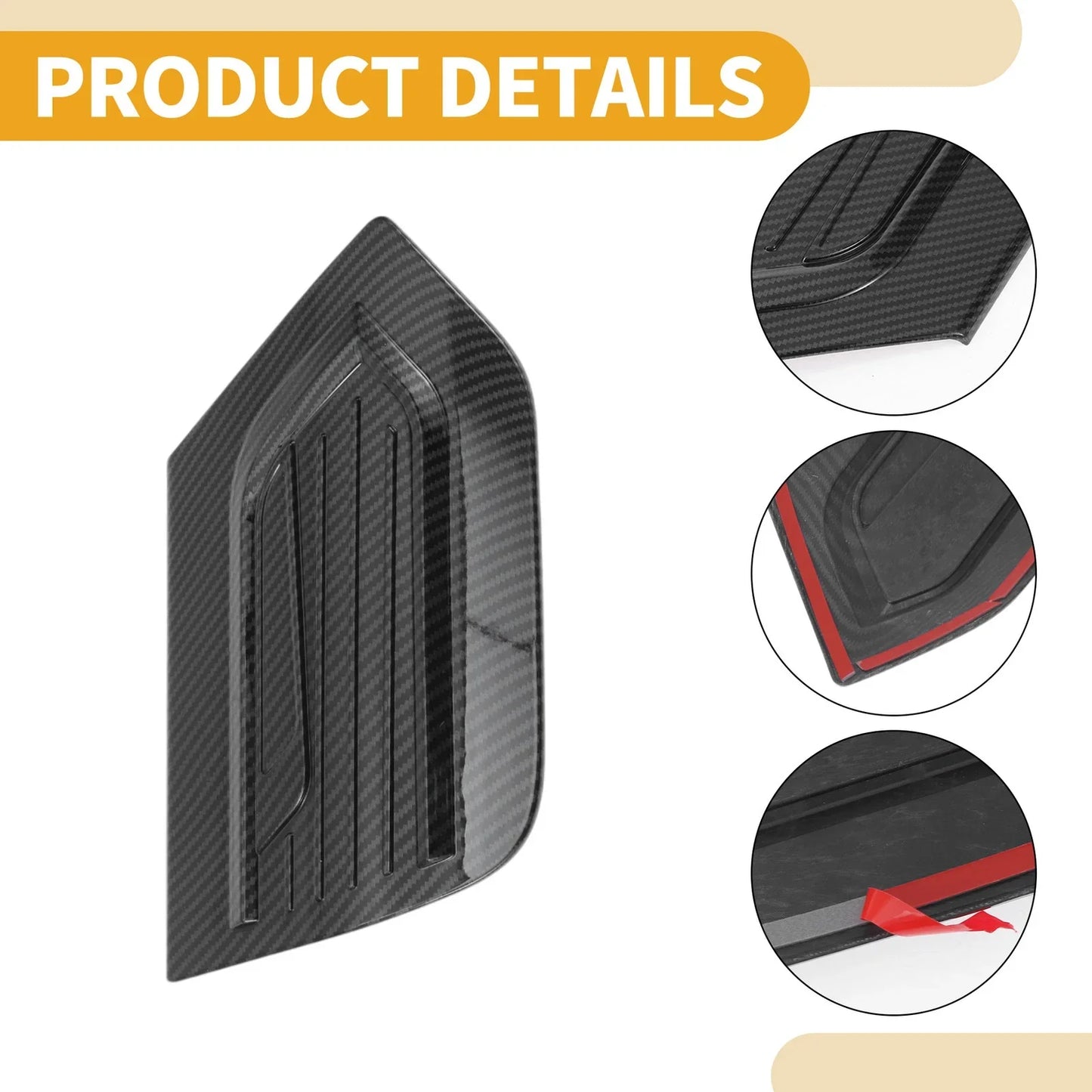 Fuel Tank Door Cap for Honda Fit 2021-2025 Gas Tank Flap Carbon Fiber Black