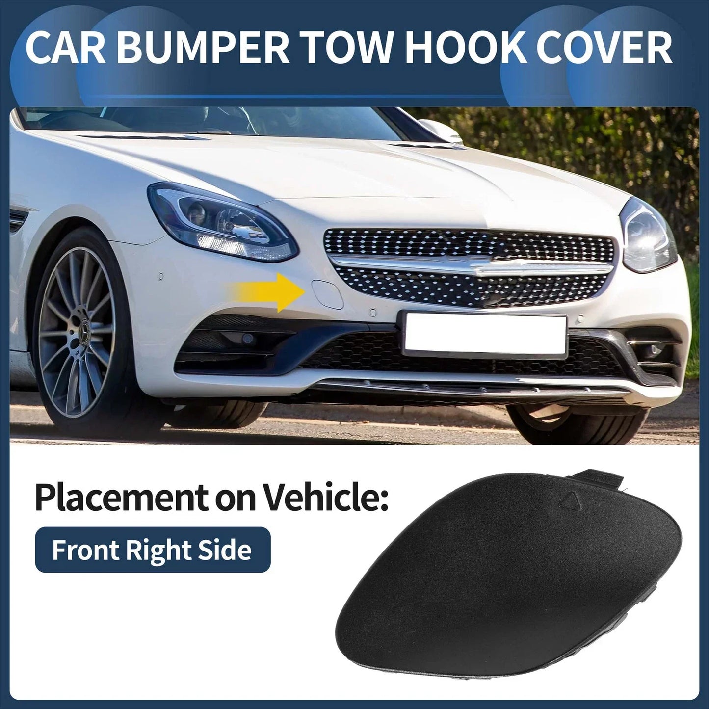 Front Bumper Tow Hook Cover for Mercedes-Benz W172 R172 (2012-2019)