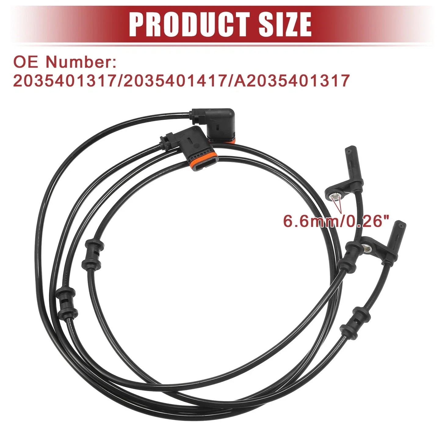 2 x Rear ABS Sensors for MERCEDES-BENZ C230 (2002-2007)