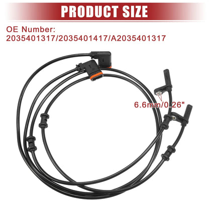 2 x Rear ABS Sensors for MERCEDES-BENZ C230 (2002-2007)