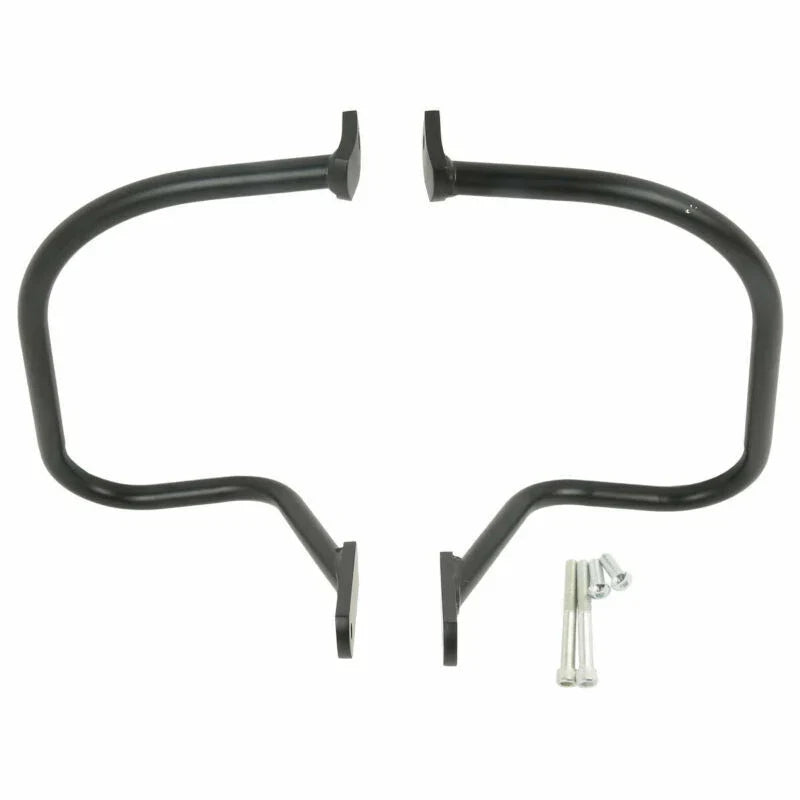 Black Chrome Rear Saddlebag Guard Bar for Harley Softail Heritage (1997-1999)