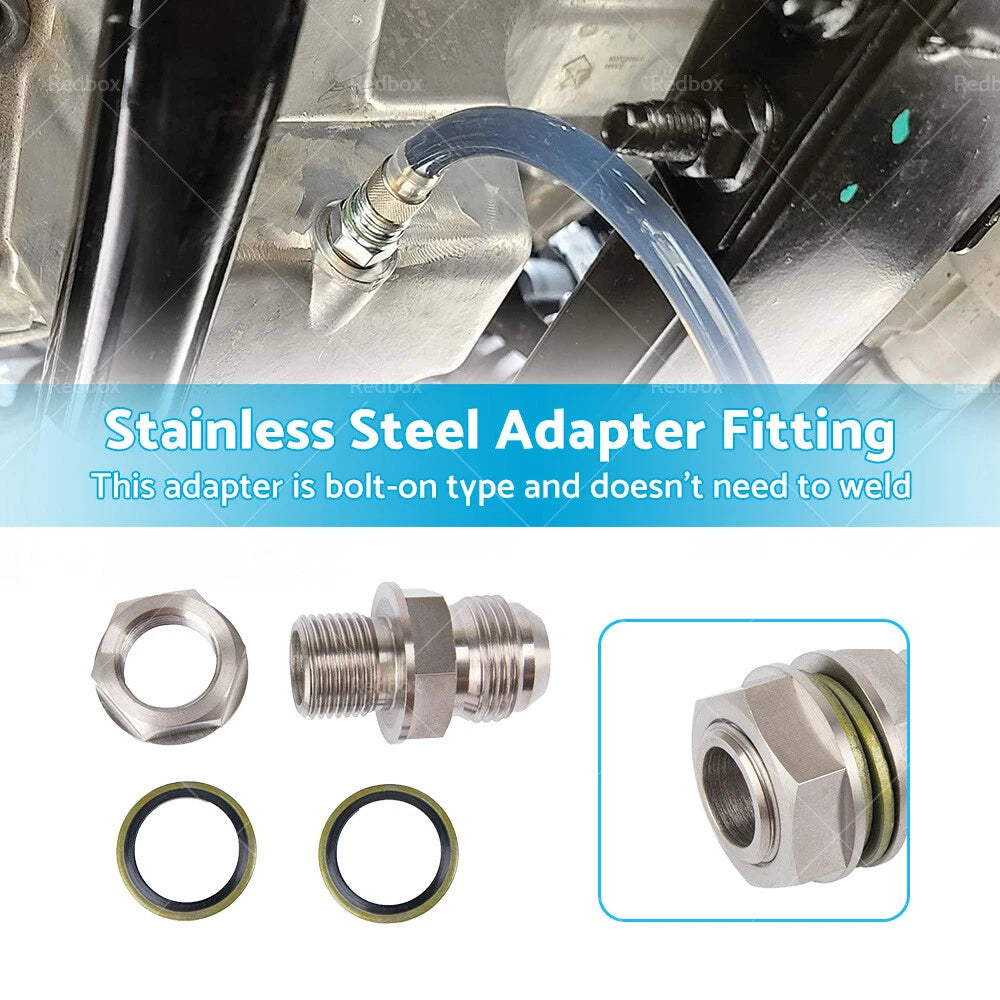Turbo Oil Pan Sump Return Drain Adapter Fitting 10AN to M18x1.5