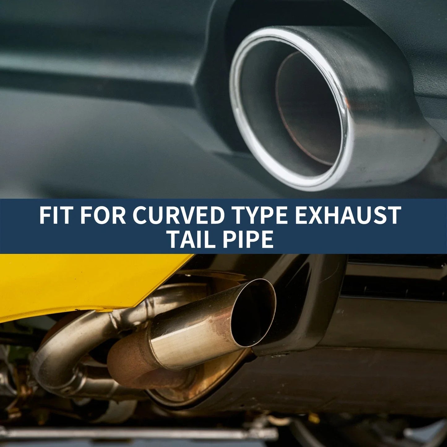 Slant Exhaust Tip 2.3" Inlet for Honda Civic (2016-2019) Burnt Blue