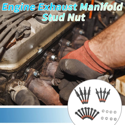 Exhaust Manifold Stud Bolt Nut Kit 24 x for Dodge Jeep
