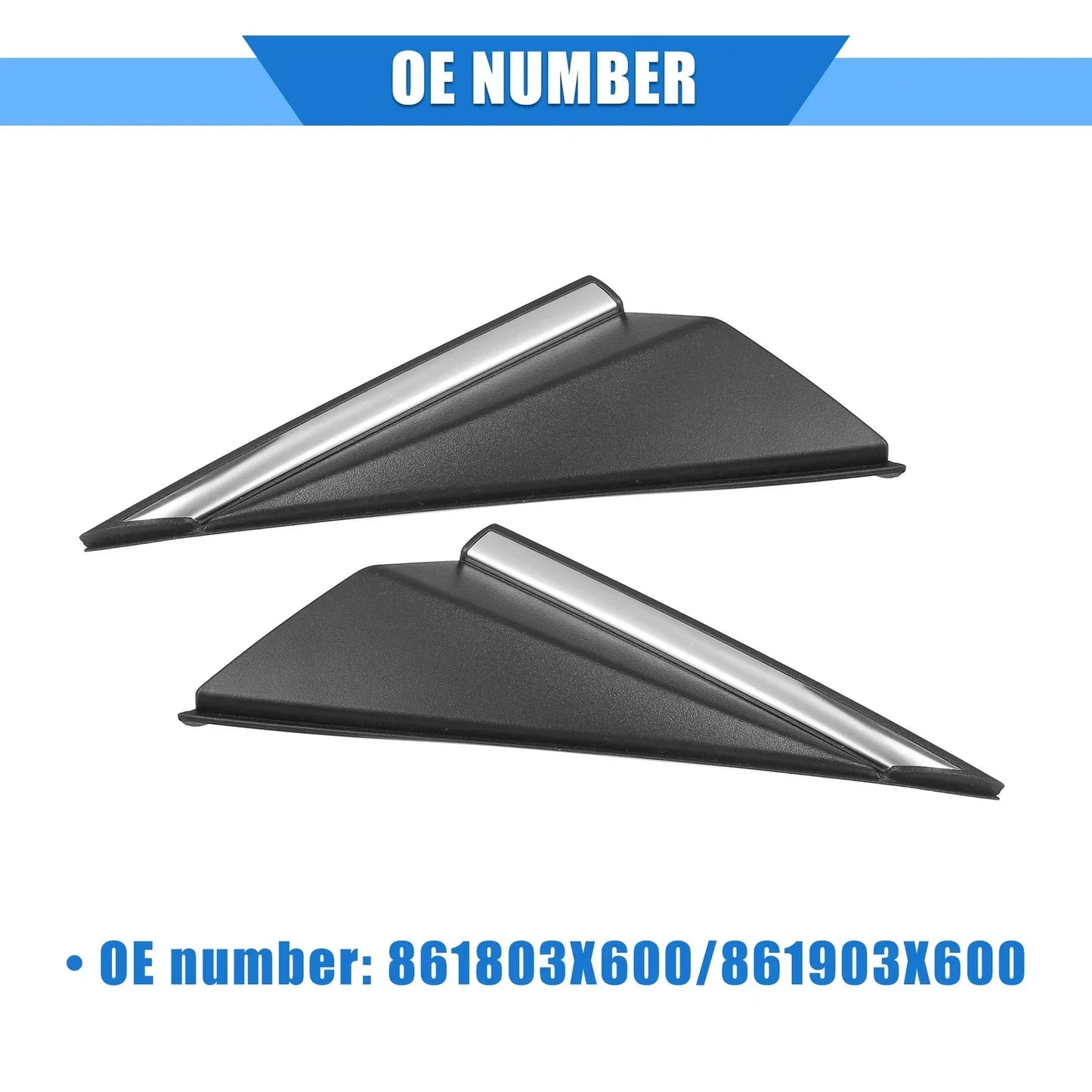 2 x Left Right Mirror Corner Triangle Covers for Hyundai Elantra (2014-2016)