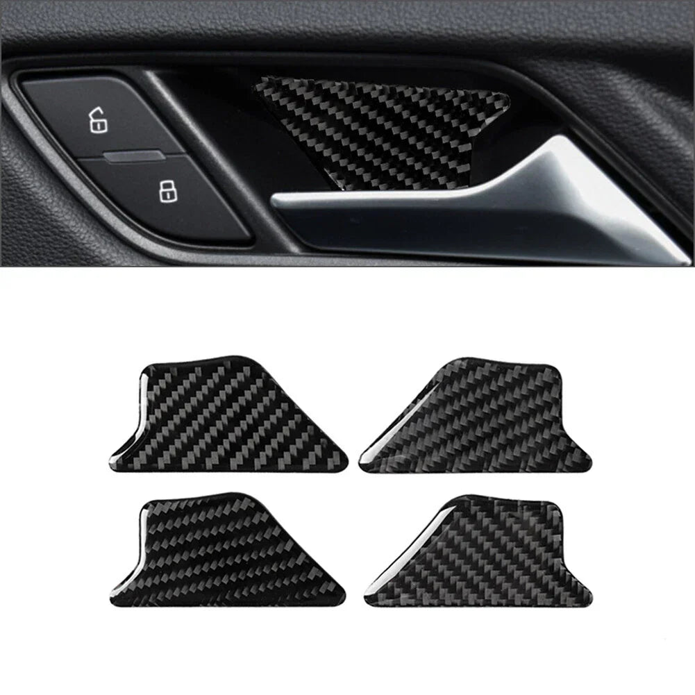 Carbon Fiber Inner Door Handle Bowl Cover Trim for Audi A3 S3 RS3 (2013-2020)