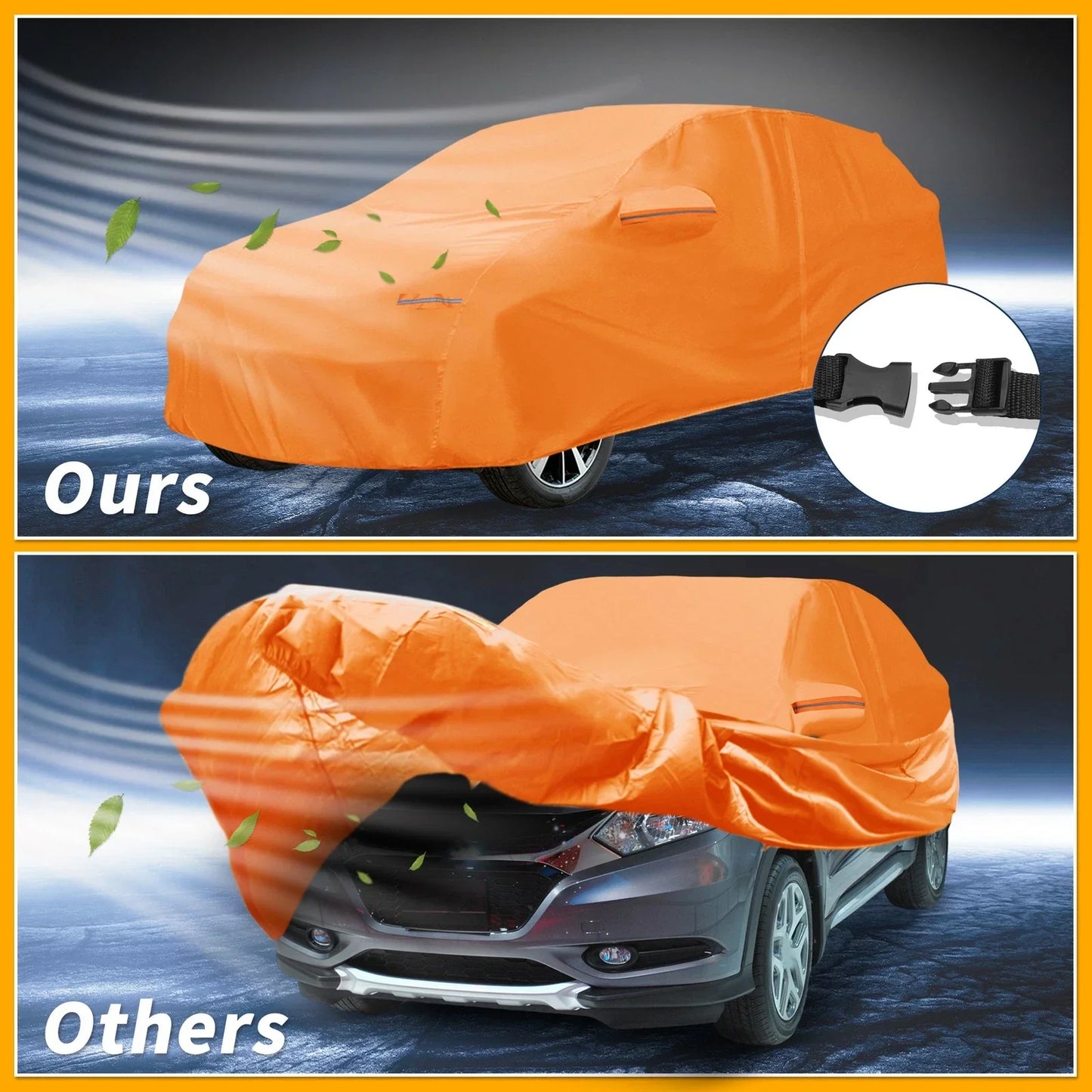 Waterproof All Weather Car Cover for Honda HR-V (2016-2023) - Orange Cotton