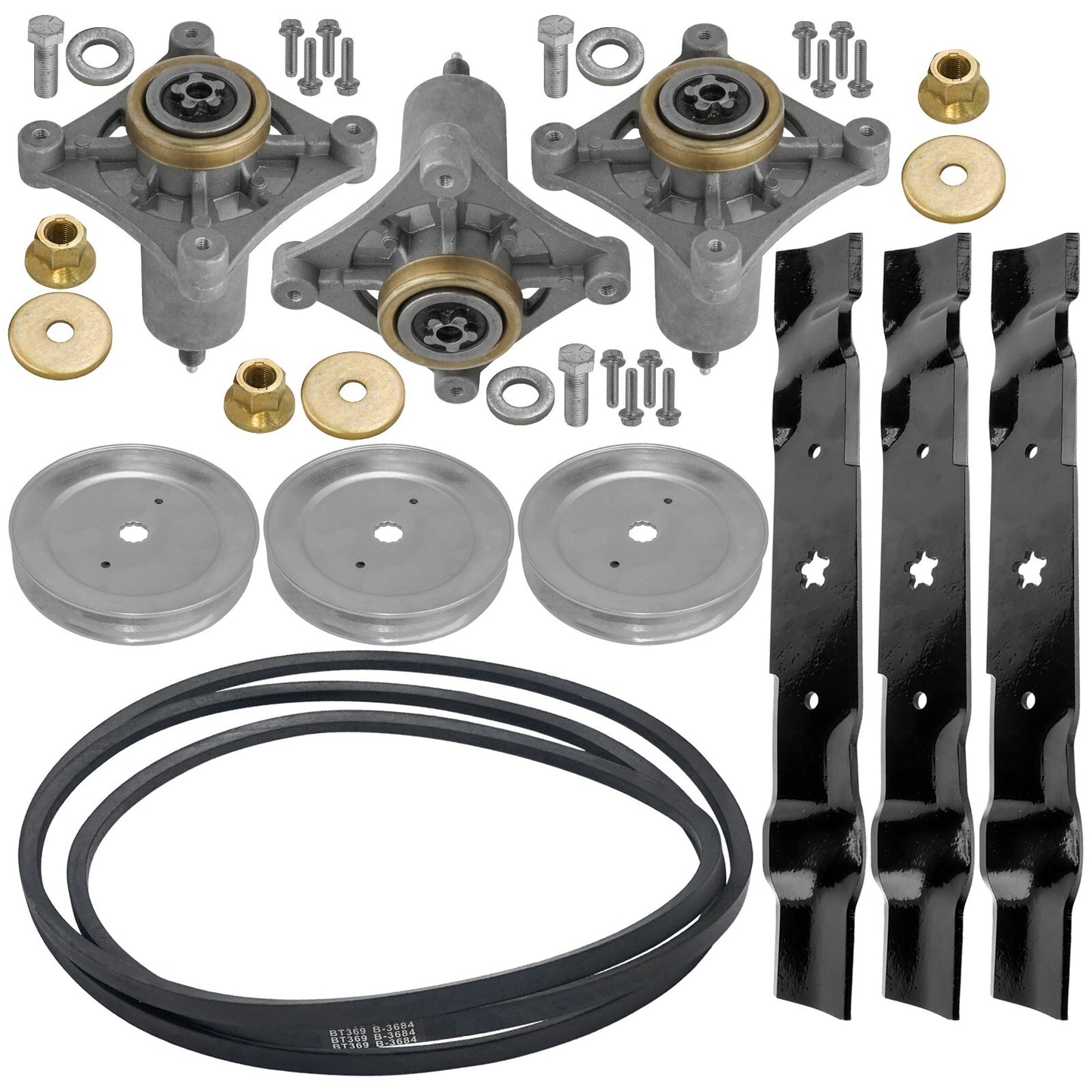 Deck Spindle Blade Belt Kit for Husqvarna Z5426 Z4218 (2018–2018)