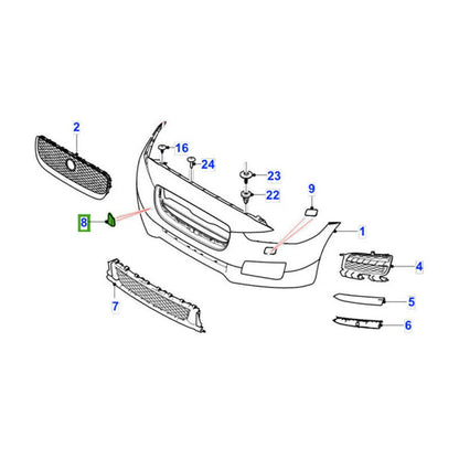 Plastic Front Bumper Tow Eye Cover for Jaguar XF (2016-2020)